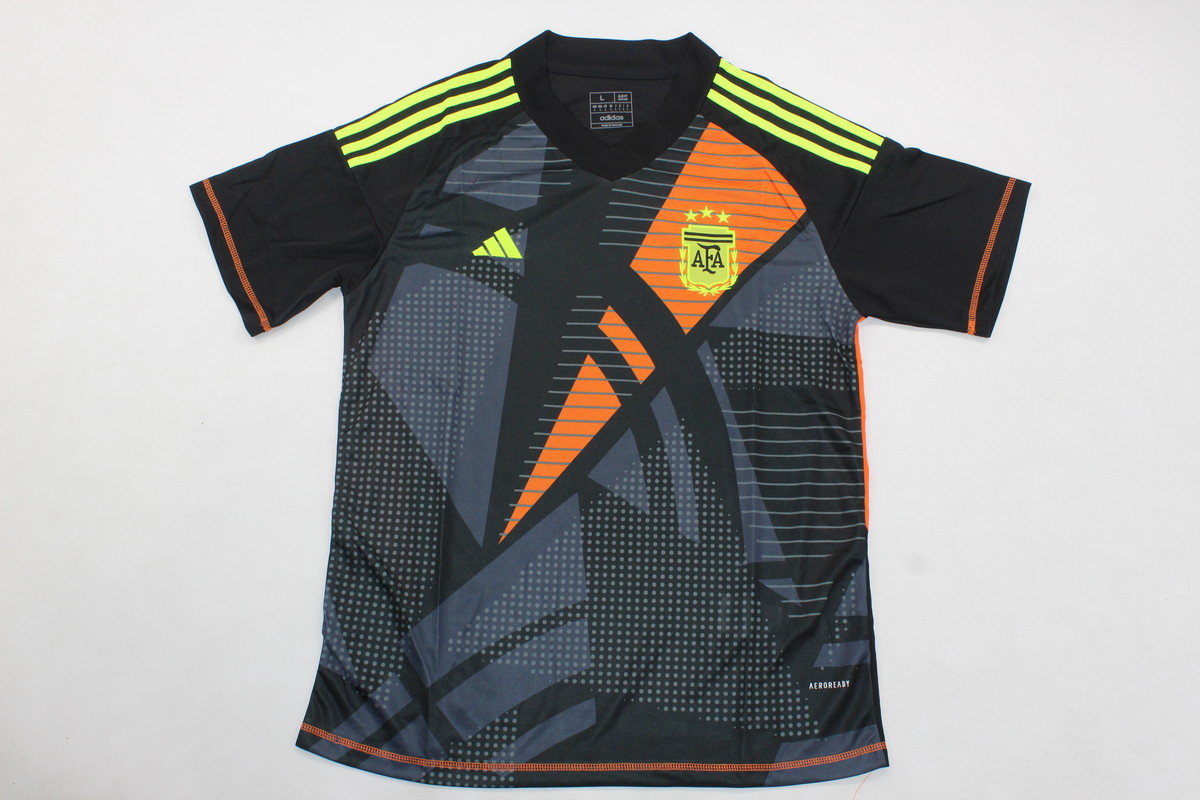 AAA Quality Argentina 2024 GK Black/Orange Soccer Jersey
